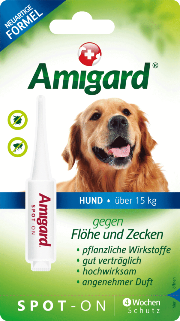 Amigard Spot-on gegen Flöhe und Zecken für Hunde über 15kg