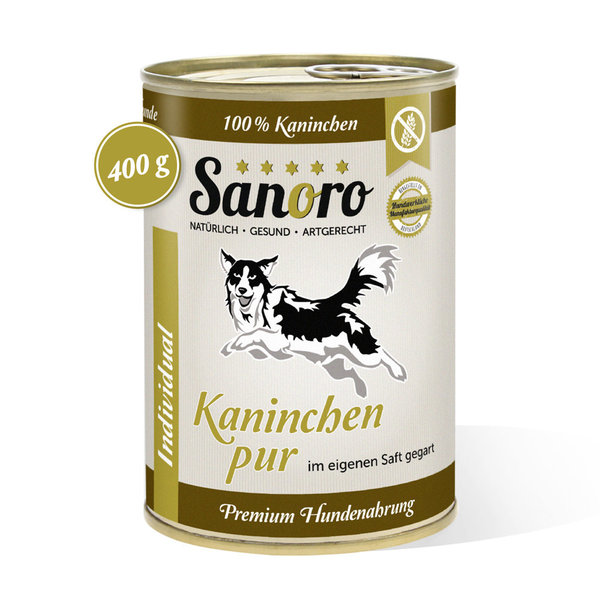 Sanoro Kaninchen Pur,  100% Kaninchen,  400g Dose